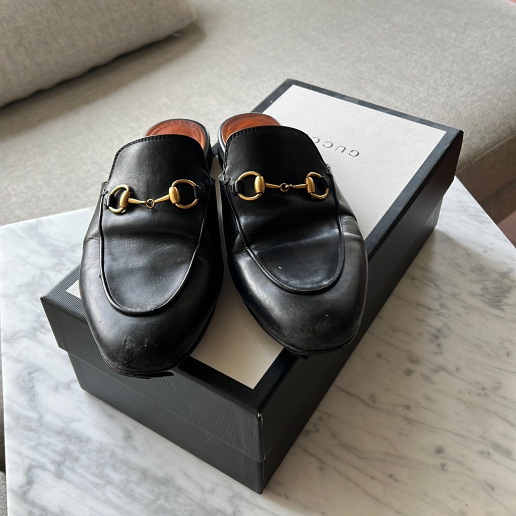 Gucci Princetown Leather Slippers